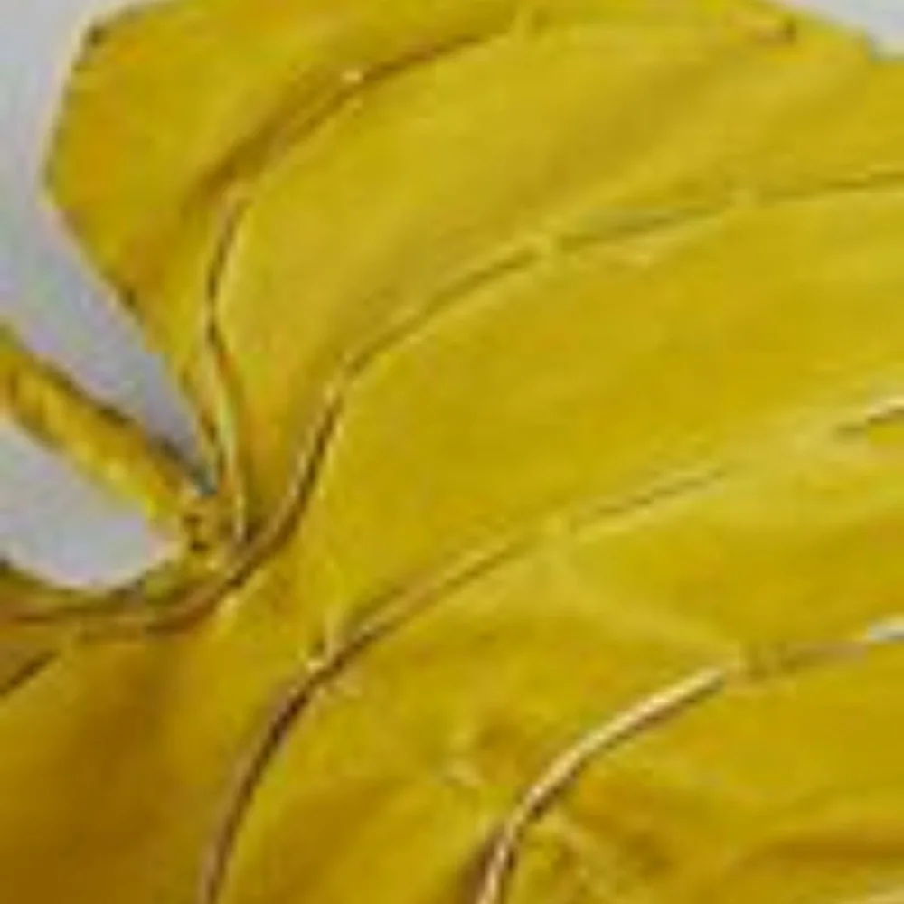 Anthropologie Canvas Yellow Anthurium Leaf